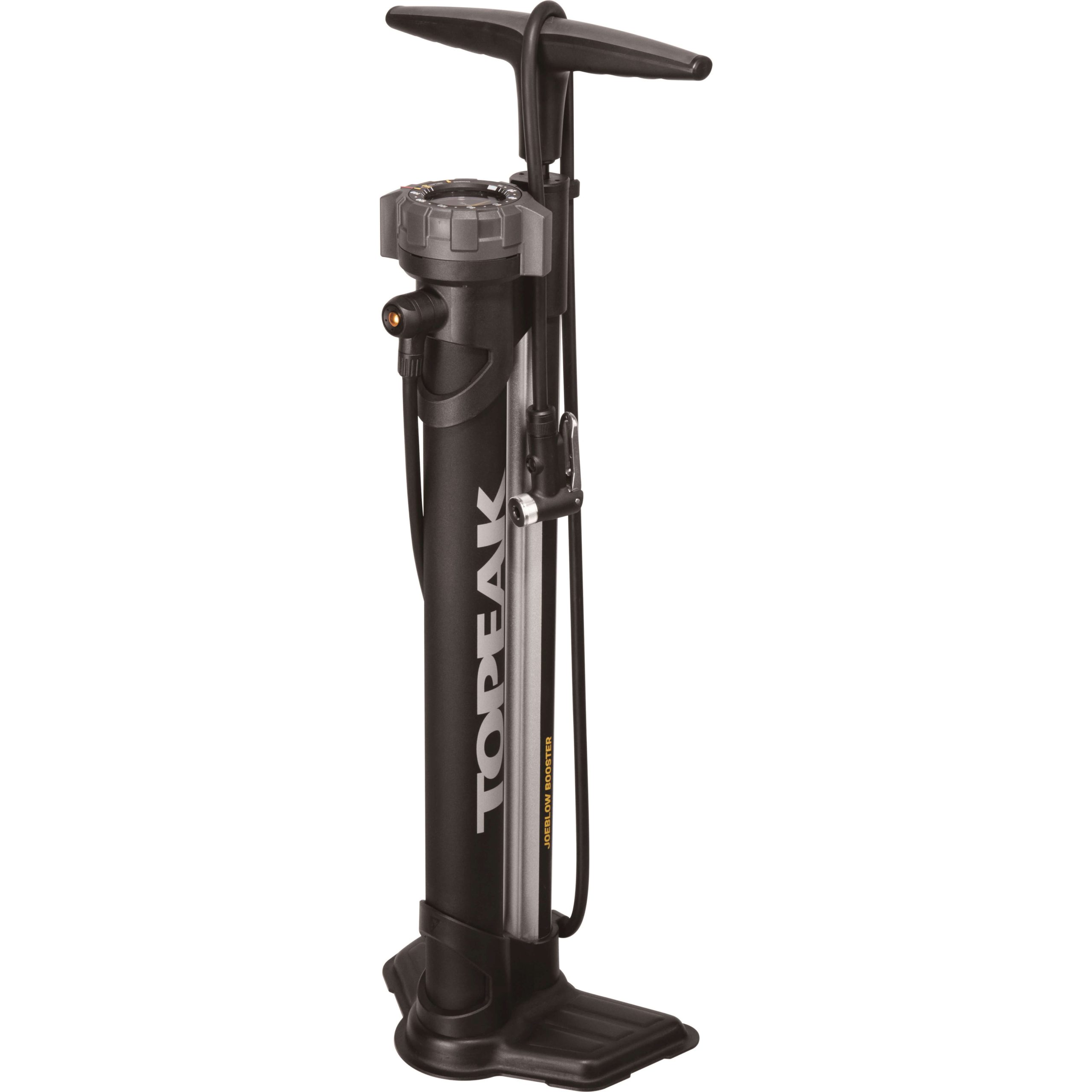 Topeak vloerpomp JoeBlow Booster black met pompslang 153 cm