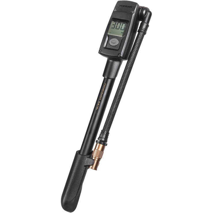 Topeak minipomp Pocket Shock digital met pompslang 15 cm