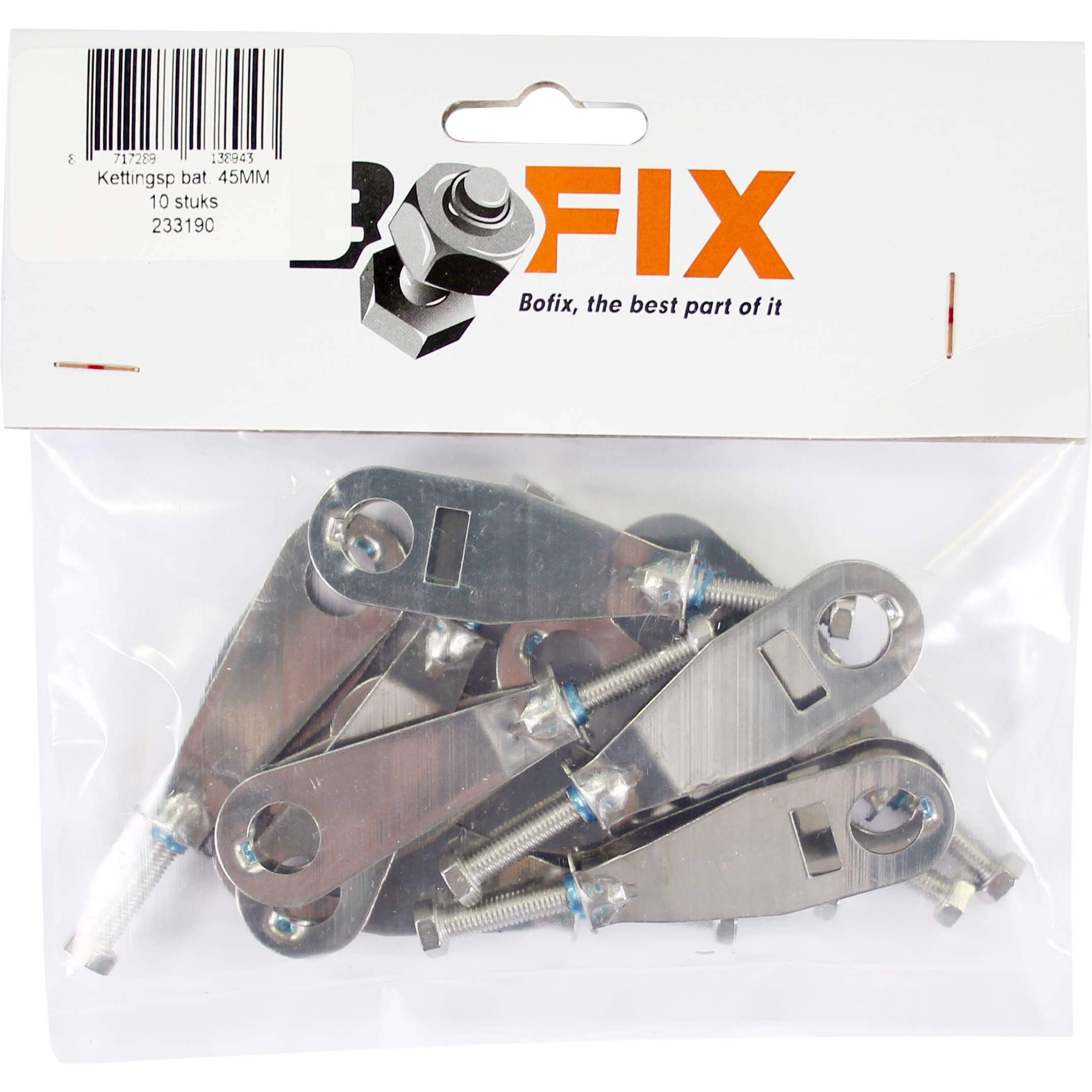 Bofix doos ketting spanner bat RVS 45mm (10 stuks)