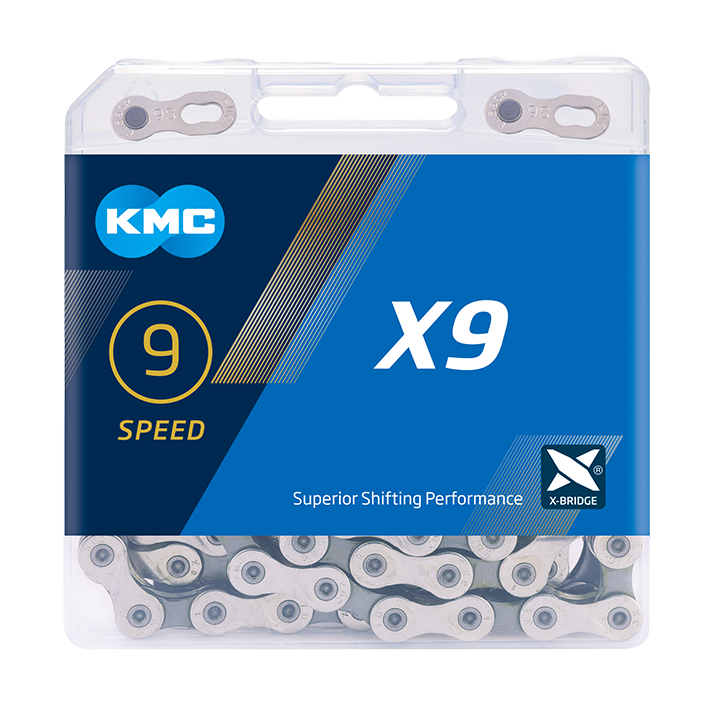 KMC ketting X9 silver/grey 122s