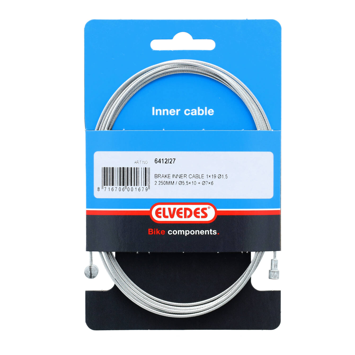 Elvedes rem binnenkabel 2 nippels ton 7x6 peer 5.5x10