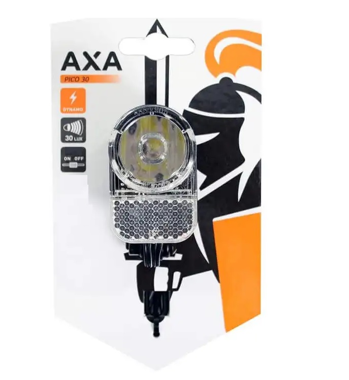 Axa koplamp Pico switch aan/uit dynamo 30 lux zwart