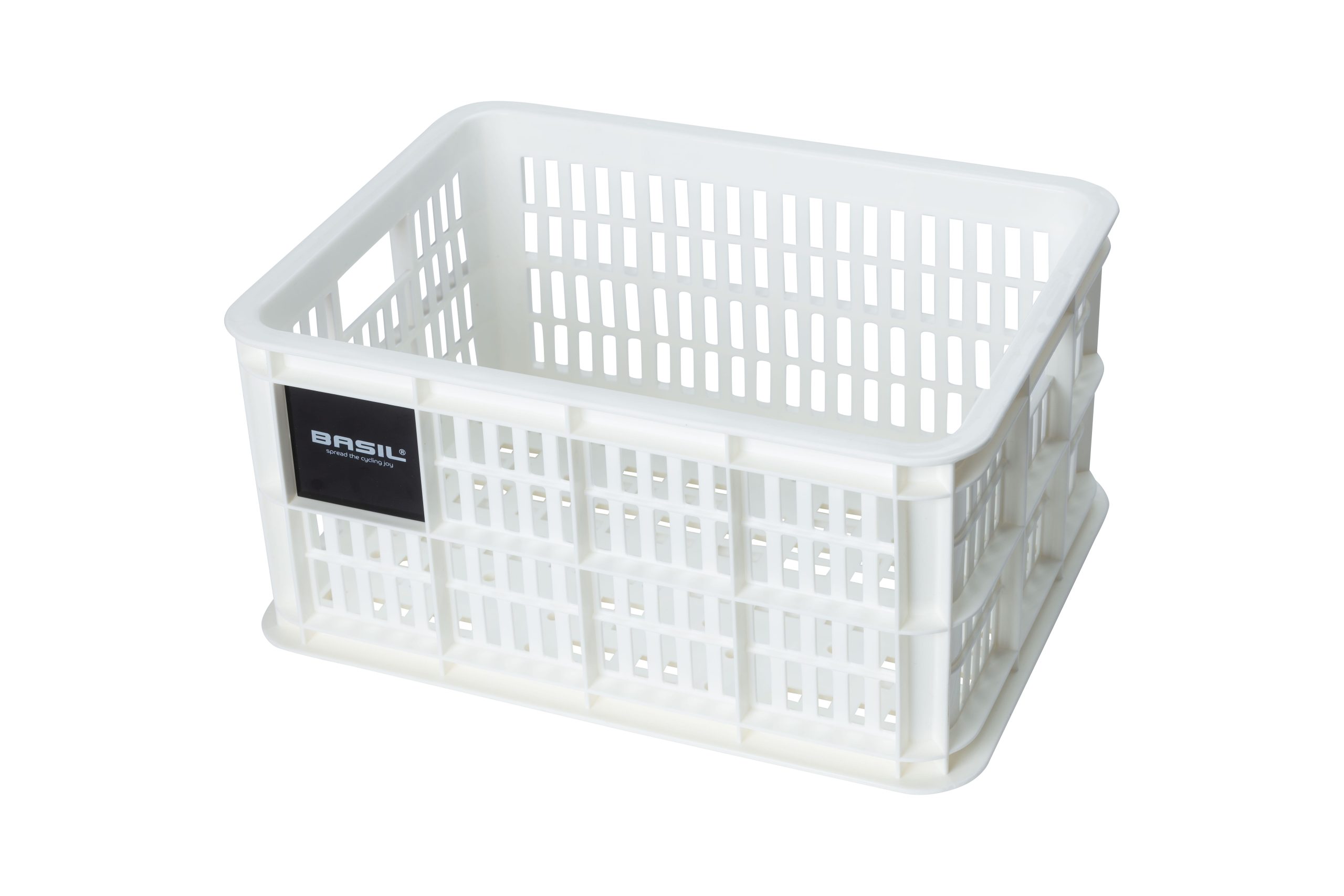 Basil fietskrat S bright white 17.5L recycled