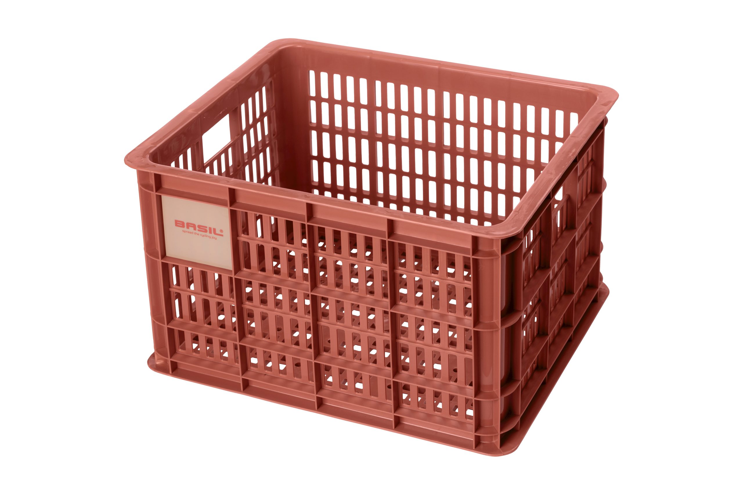 Basil fietskrat M terra red 29.5L recycled