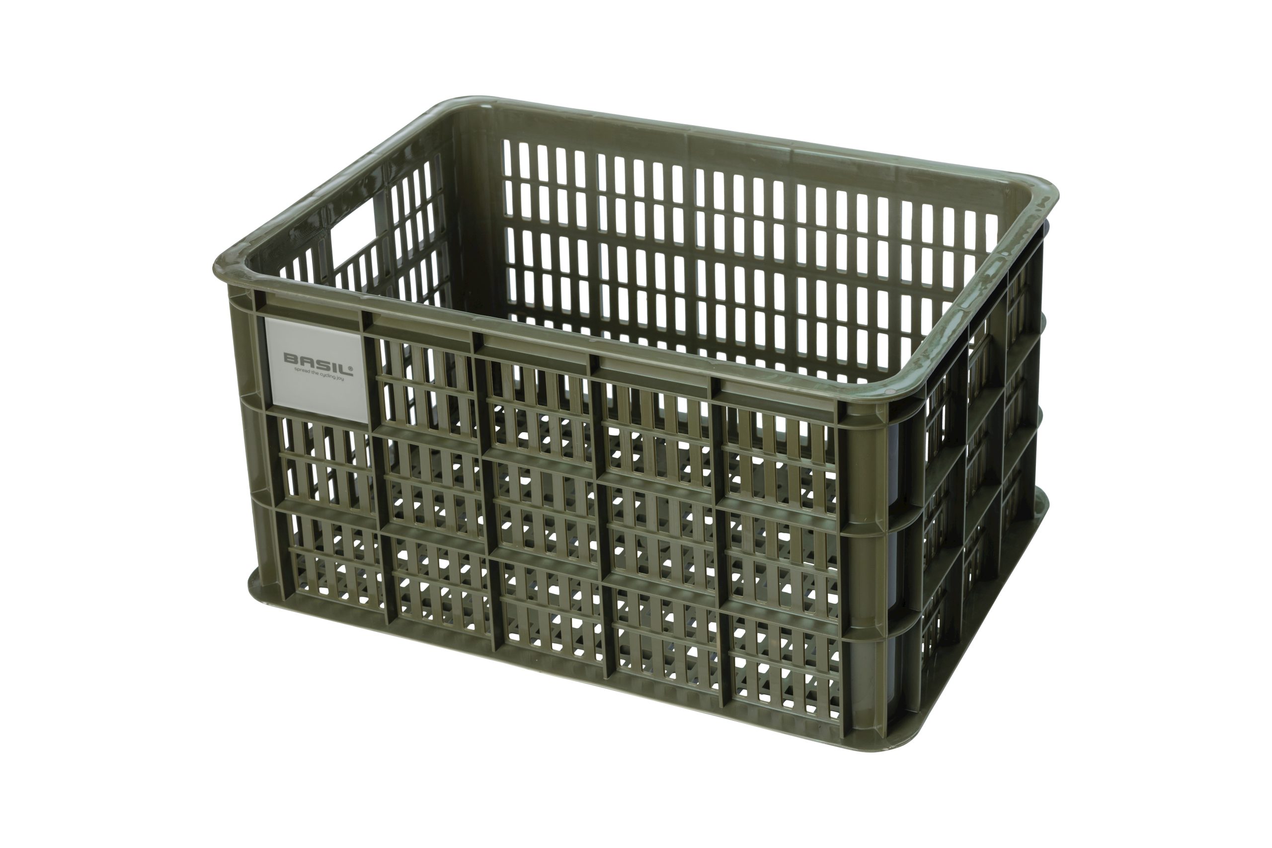 Basil fietskrat L moss green 40L recycled