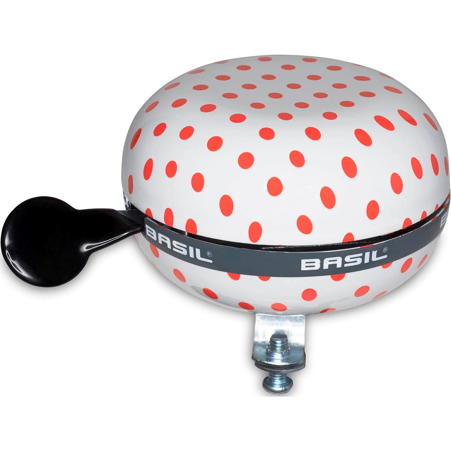 Basil bel Ding Dong 80mm Polkadot wit/rood