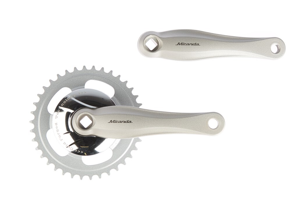Miranda crankstel 38t Beta (Gazelle) zilver