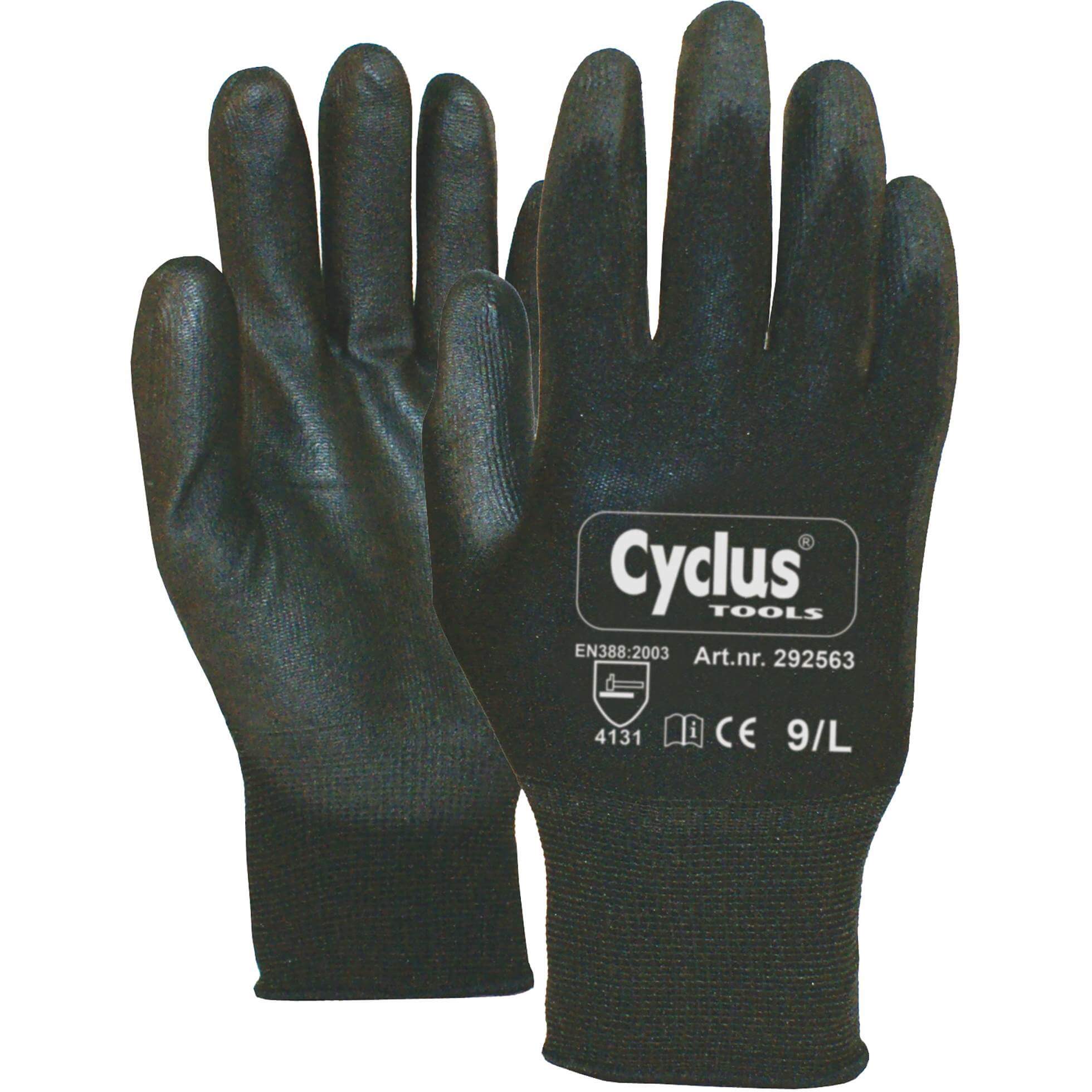 Cyclus handschoen WP L zw/brn