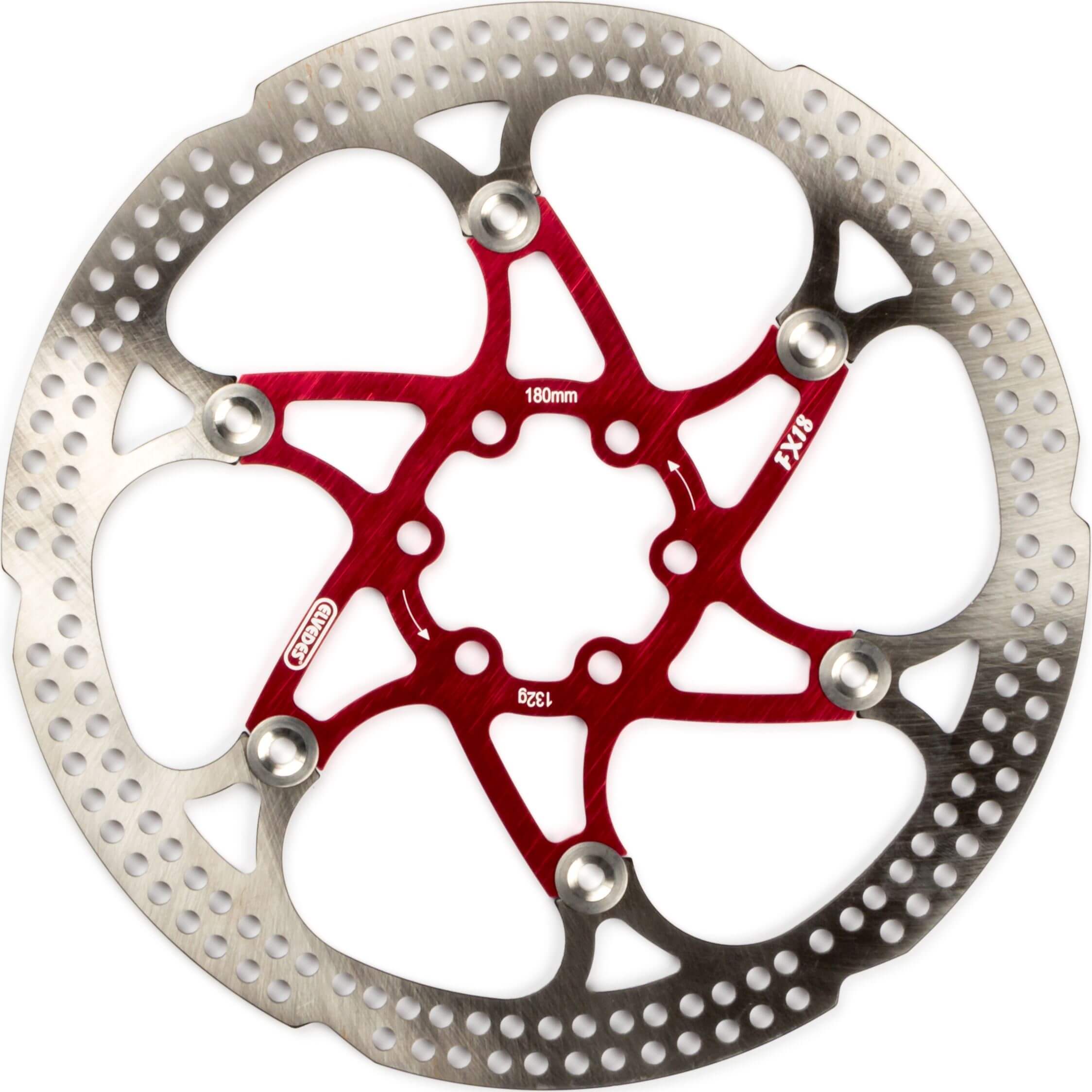 Elvedes remschijf 180mm FX zesgats 1.8mm rood