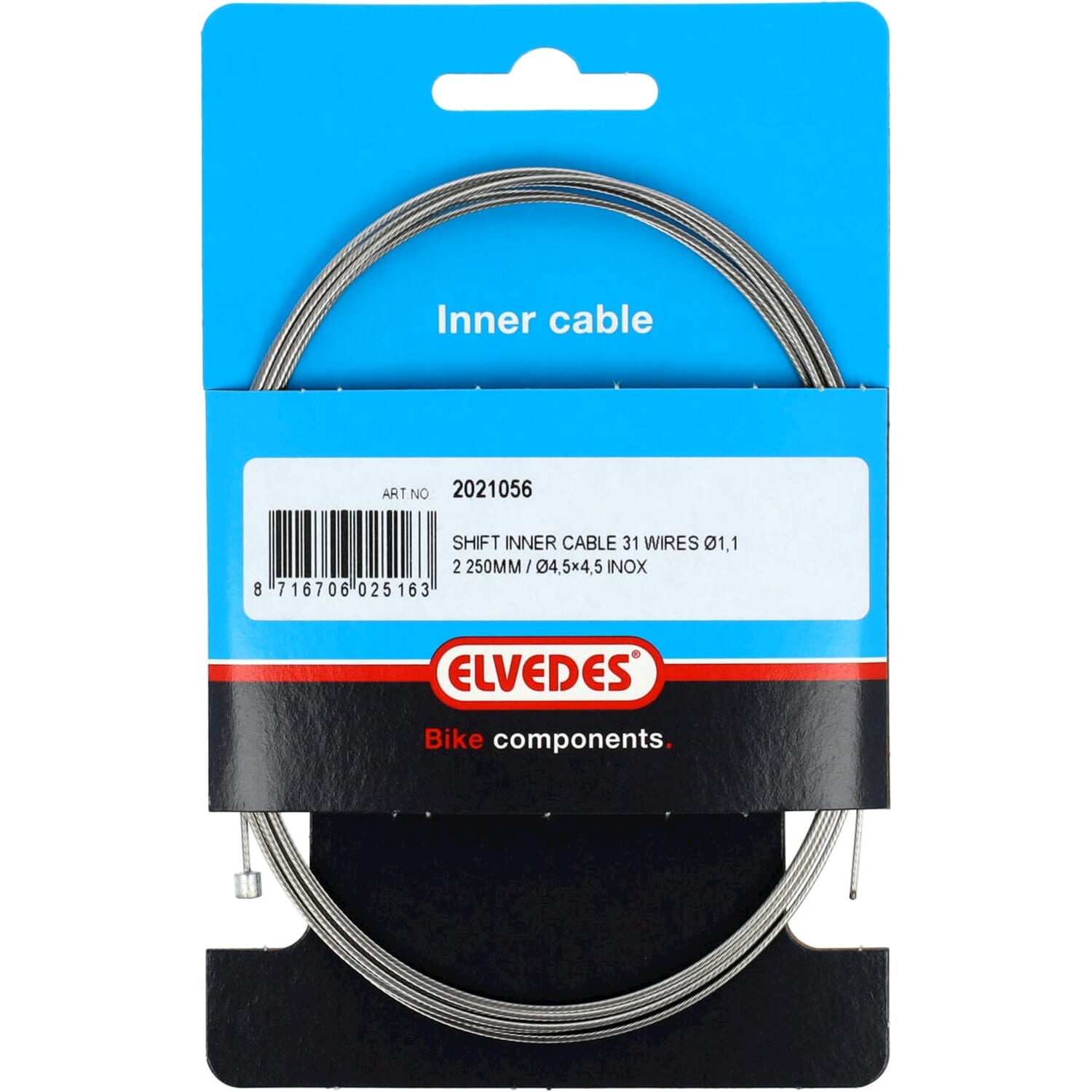 Elvedes schakel binnenkabel rvs Slick 31dr nippel 4.5x4.5
