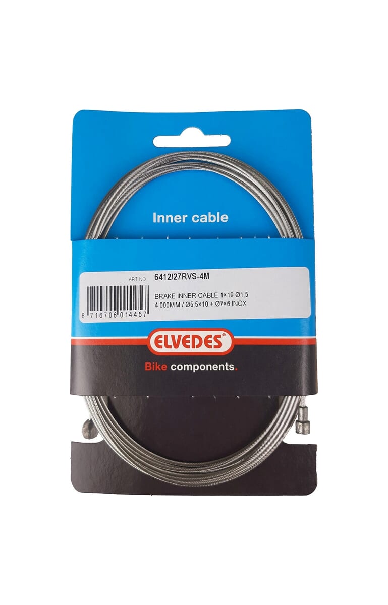 Elvedes rem binnenkabel rvs 4m 2 nippels ton 7x6 peer 5.5x1
