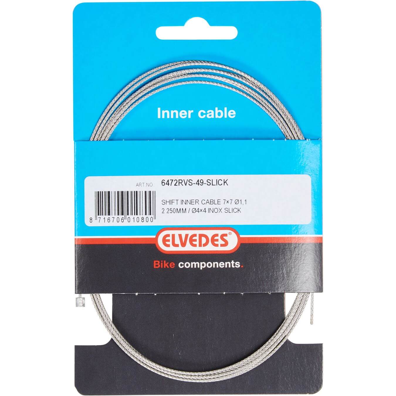 Elvedes schakel binnenkabel rvs Slick 49dr nippel 4x4