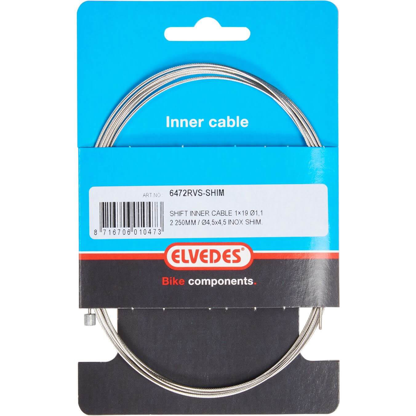 Elvedes schakel binnenkabel rvs nippel 4.5x4.5