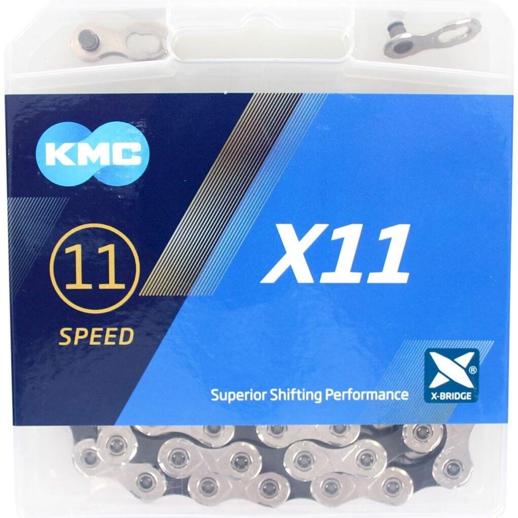 KMC ketting X11 silver/black 114s