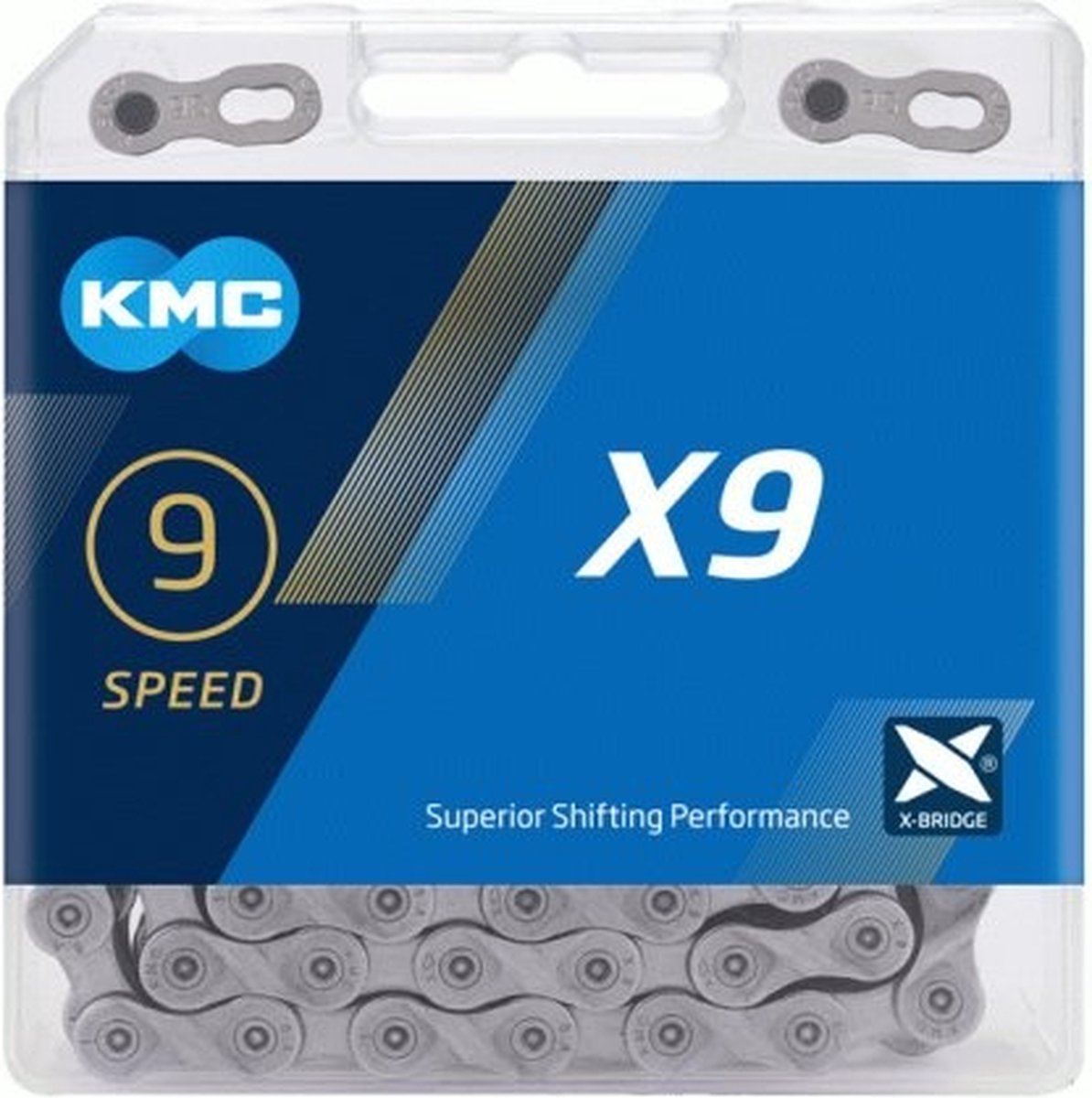 KMC ketting X9 grey 114s