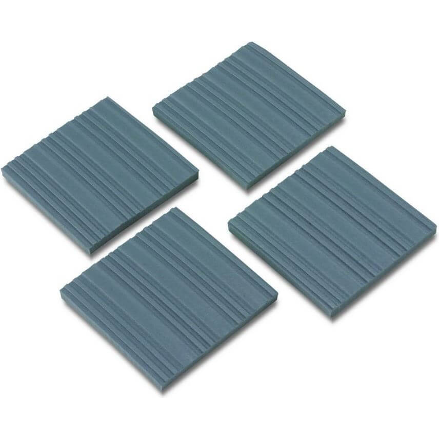 Minoura hometrainer pad set van 4, 10x10cm grijs