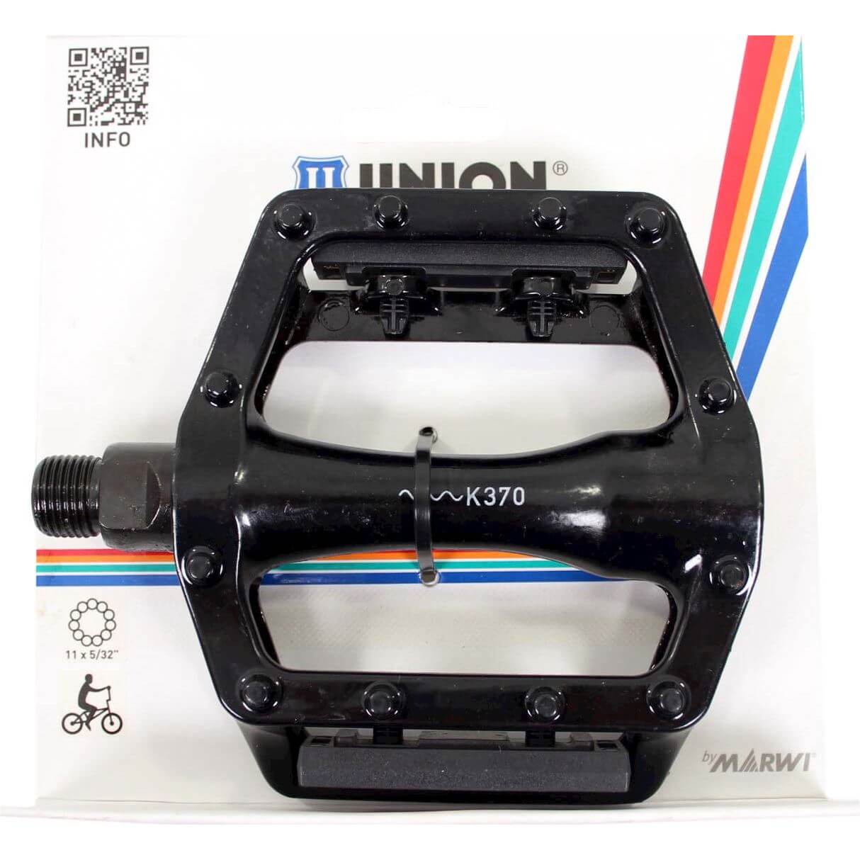 Union pedalen 102 BMX 9/16 zwart op kaart