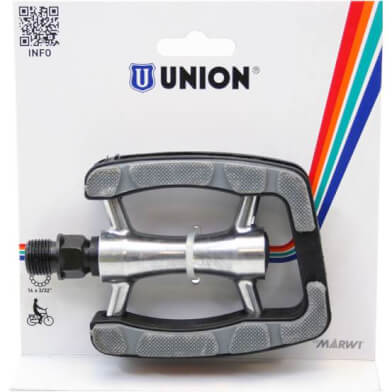 Union pedalen 823 alu zilver zwart grijze inleg op kaart