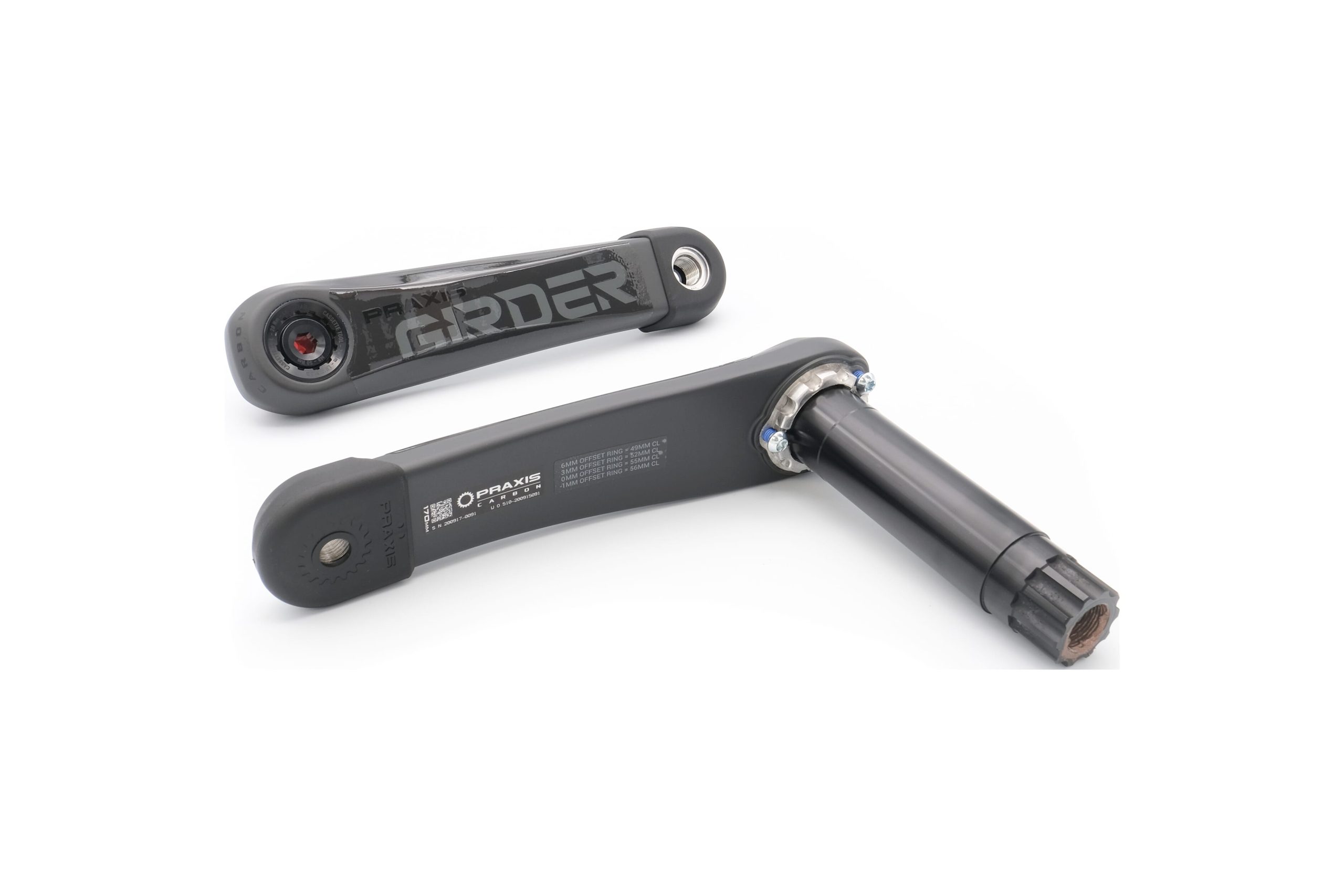 Praxis crankstel G2 Girder carbon M30 DM 165mm