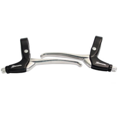 Saccon remgreep set L211 canti/rollerbrake zwart/zilver