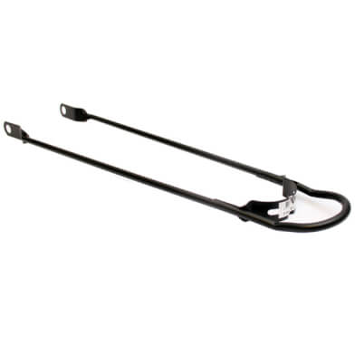 spatbordstang achter bumper 28x1 1/2 mat zwart