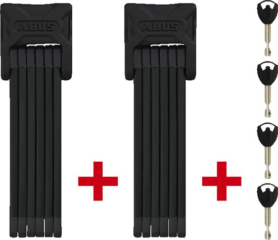 Abus vouwslot Bordo XPlus 6000K/90 black twinset SH