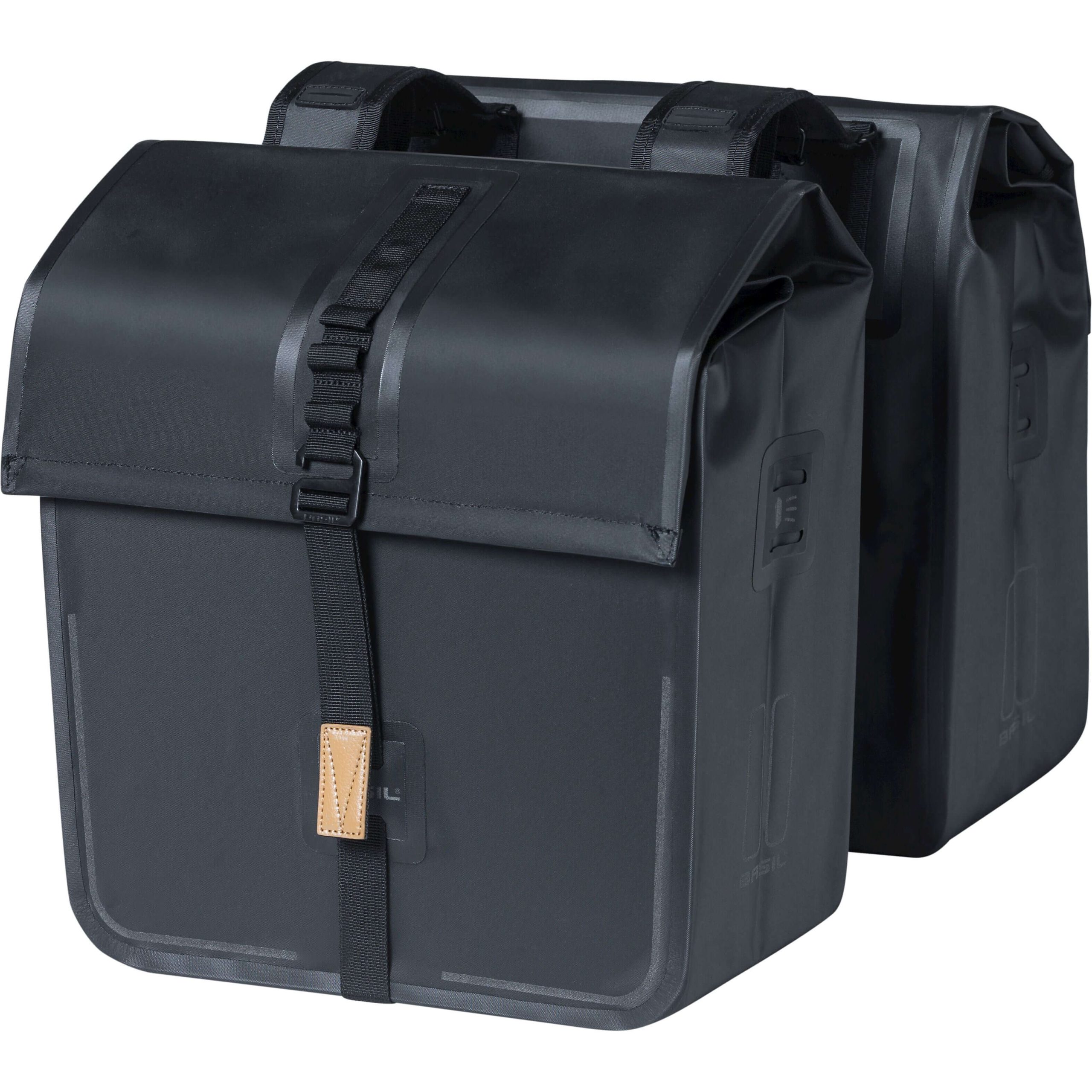 Basil fietstas dubbel Urban dry black 50L