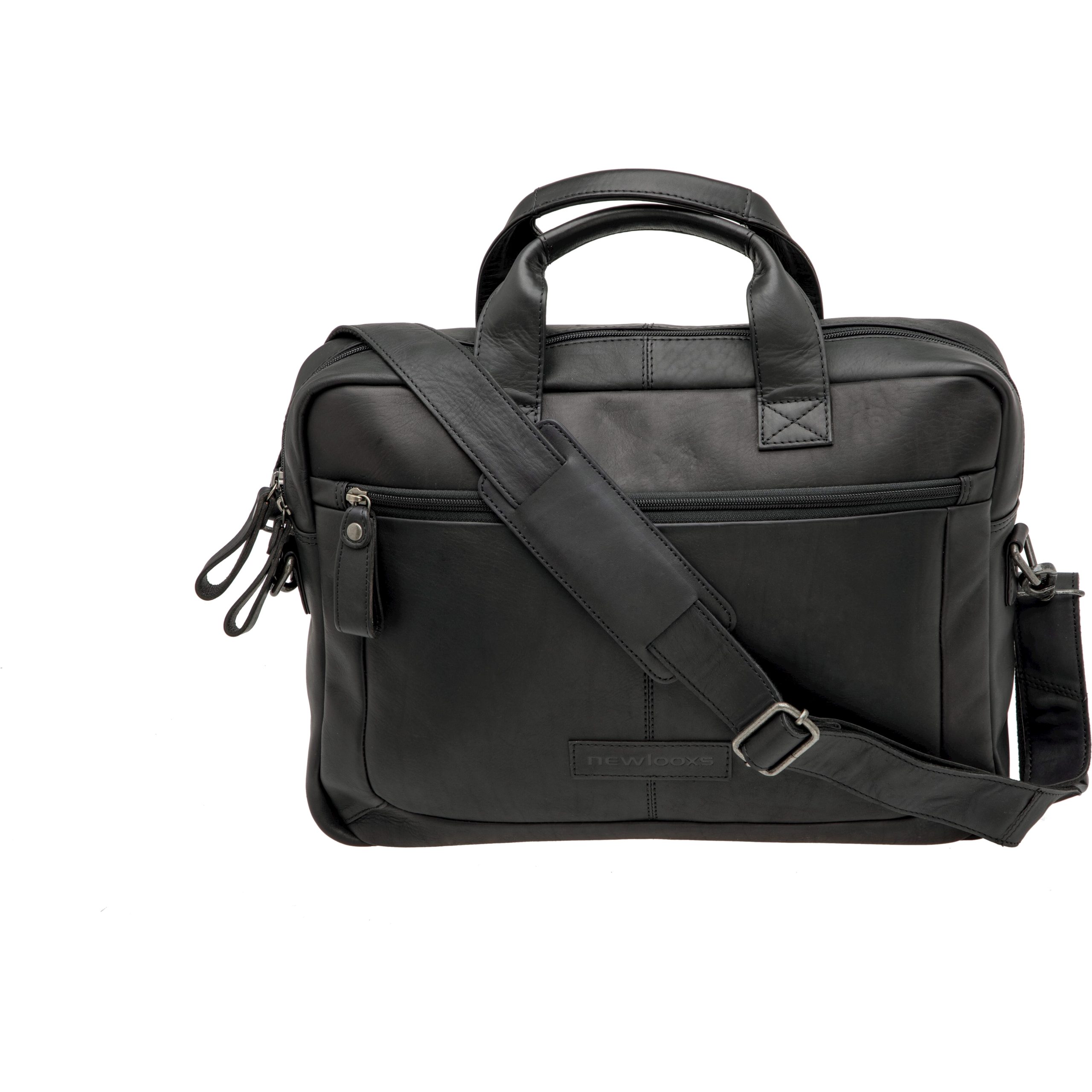 New Looxs laptoptas Luko leer zwart 7.5L 15 inch