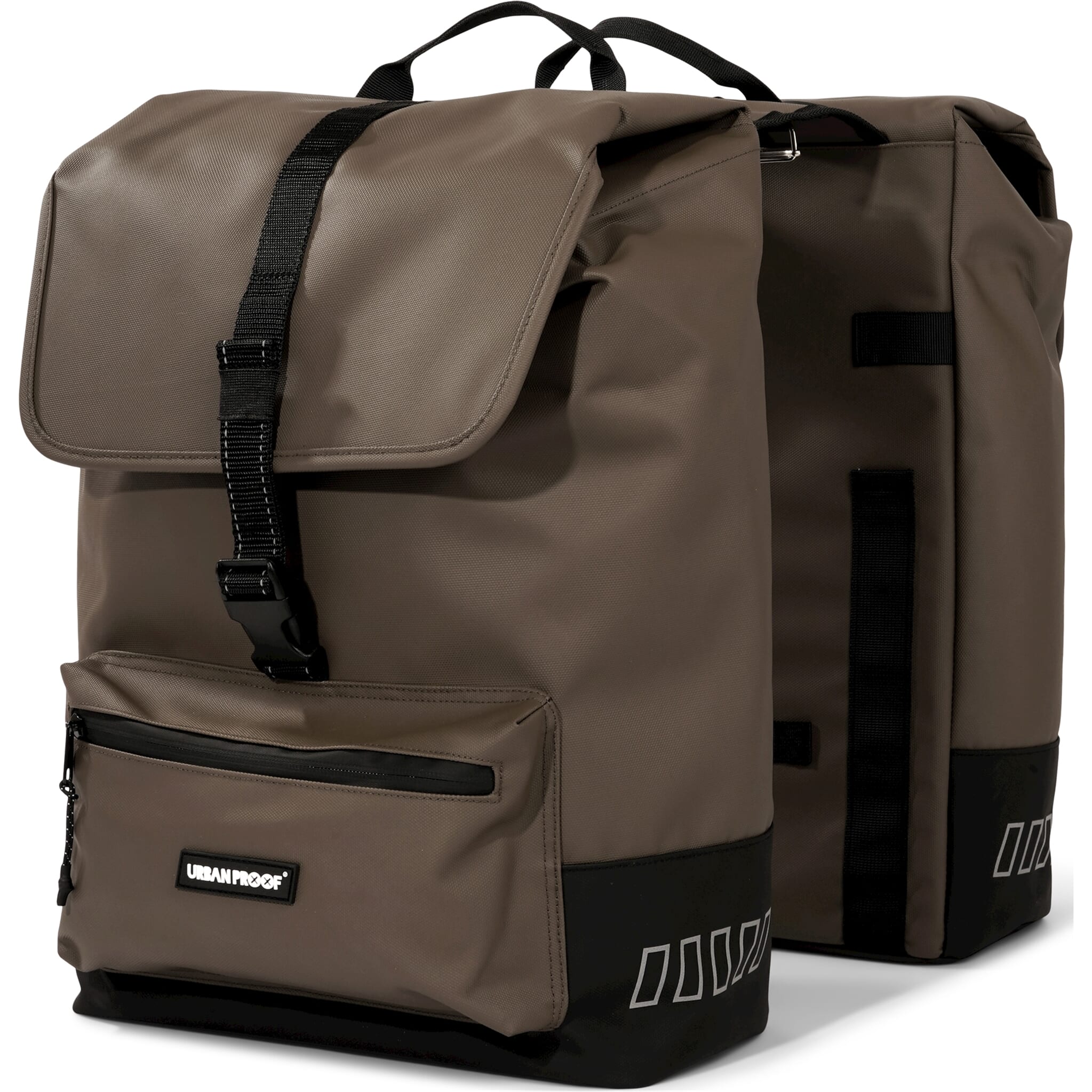 Urban Proof fietstas dubbel Cargo bag recycled bruin 38L