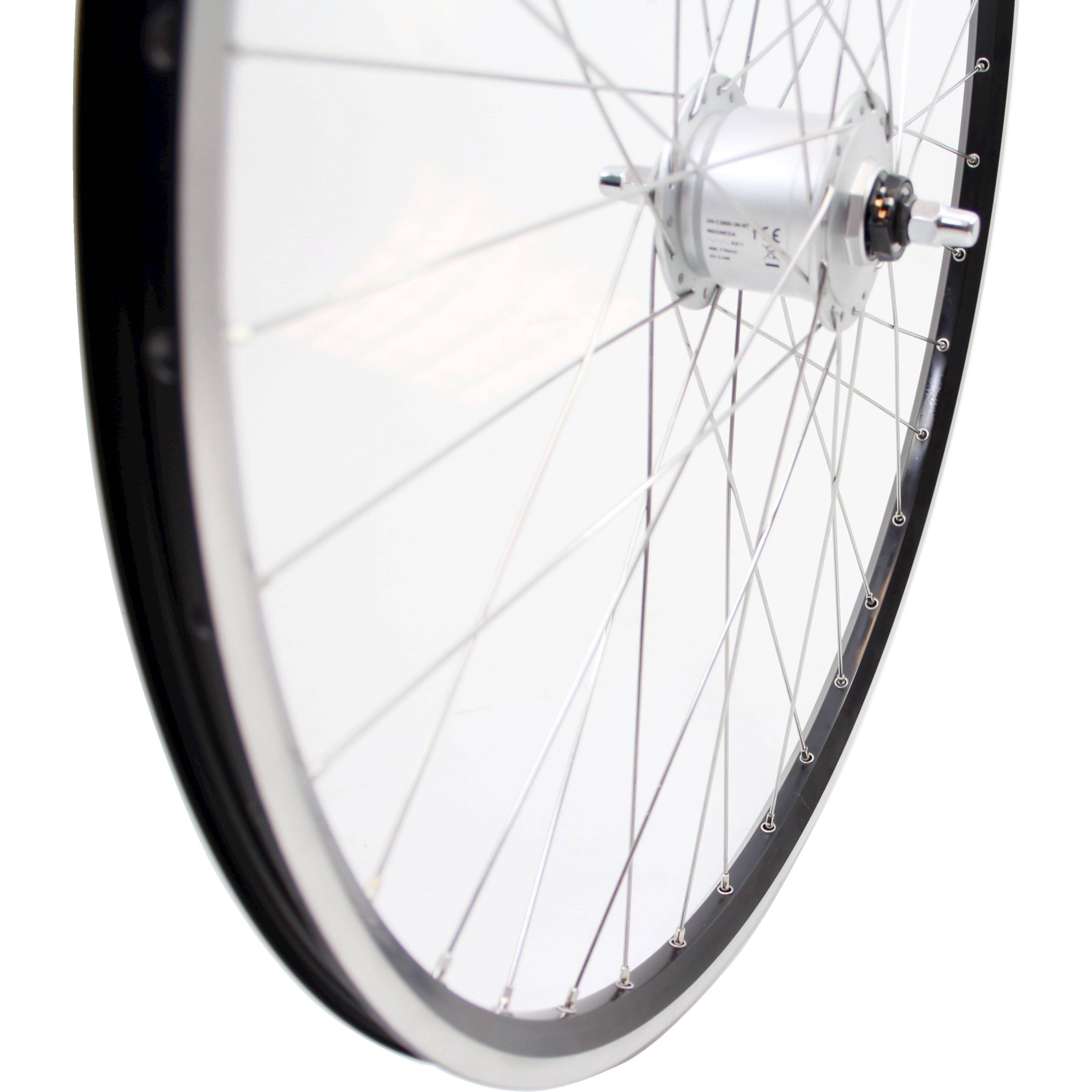 Roland voorwiel 28 naafdynamo DH3N31 ZAC2000 zwart RVS spk