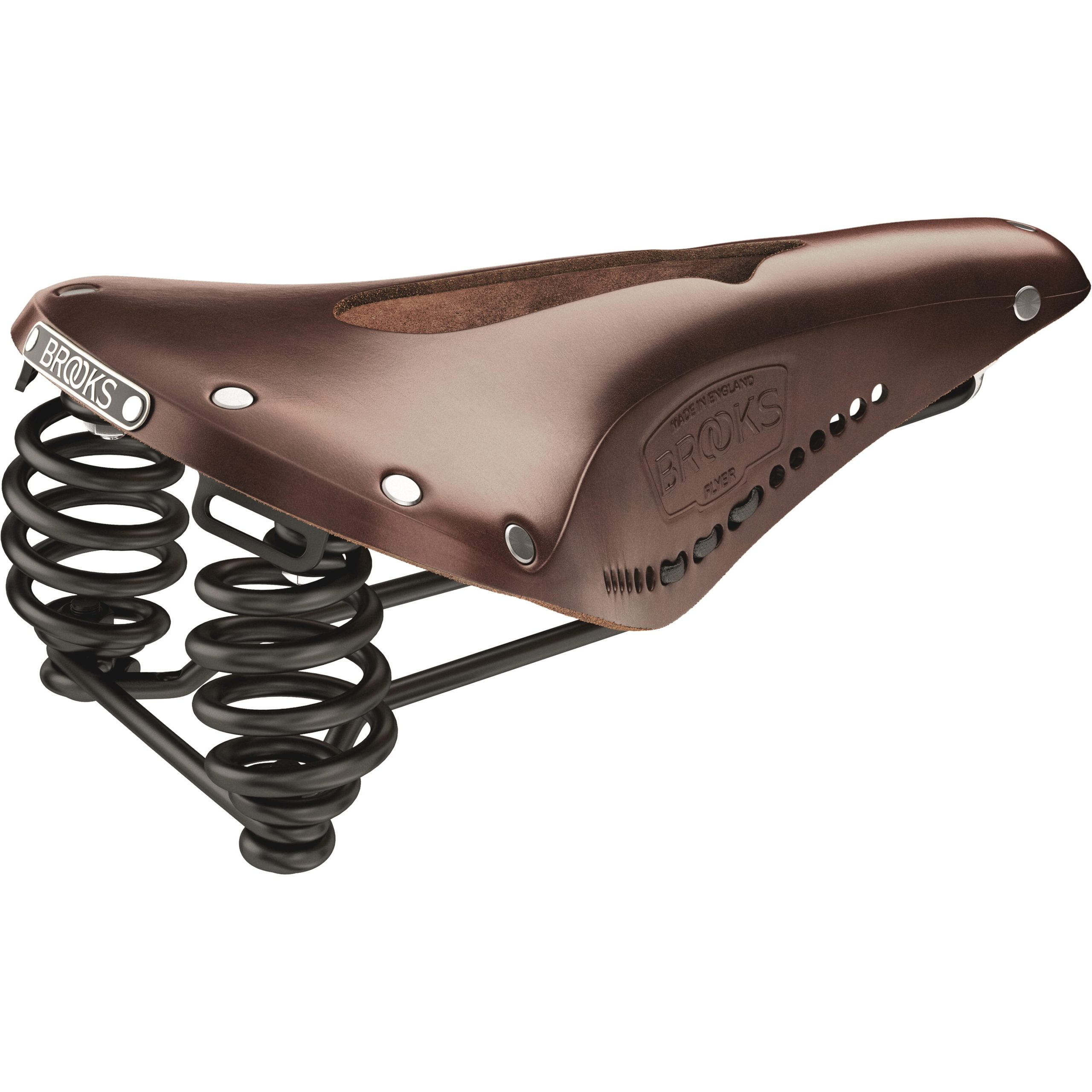 Brooks zadel Flyer Carved Antique Brown